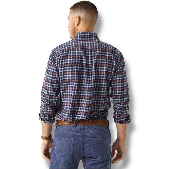 NWT Peter Millar Crown Men's Gander Cotton Sport‎ Shirt Size Medium M Navy - Picture 3 of 7